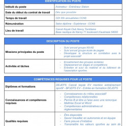 Offre d’emploi